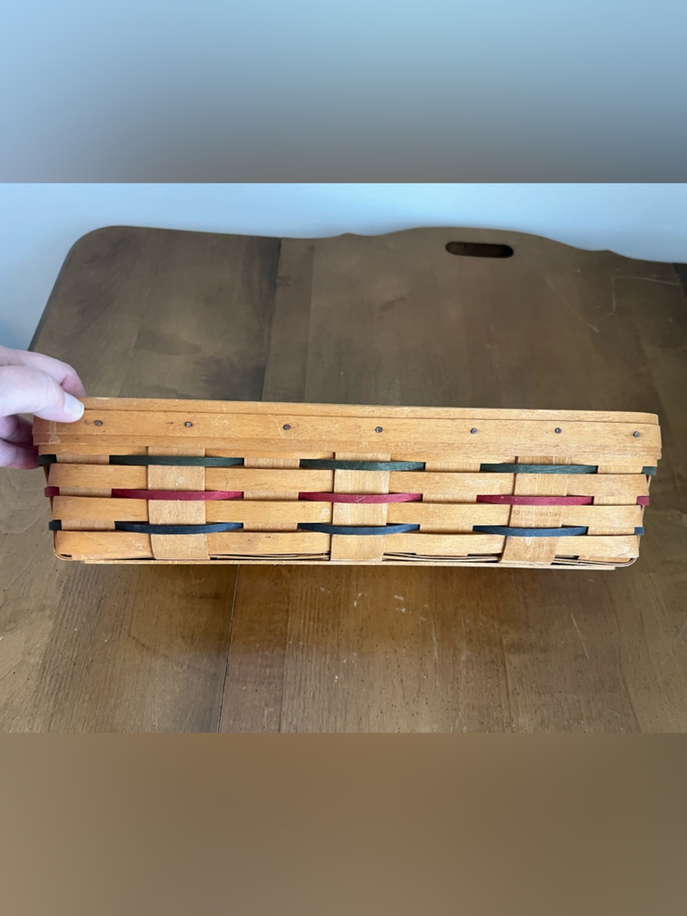 Longaberger Traditions Handwoven Natural Wood Bread Basket - Picture 5 of 7